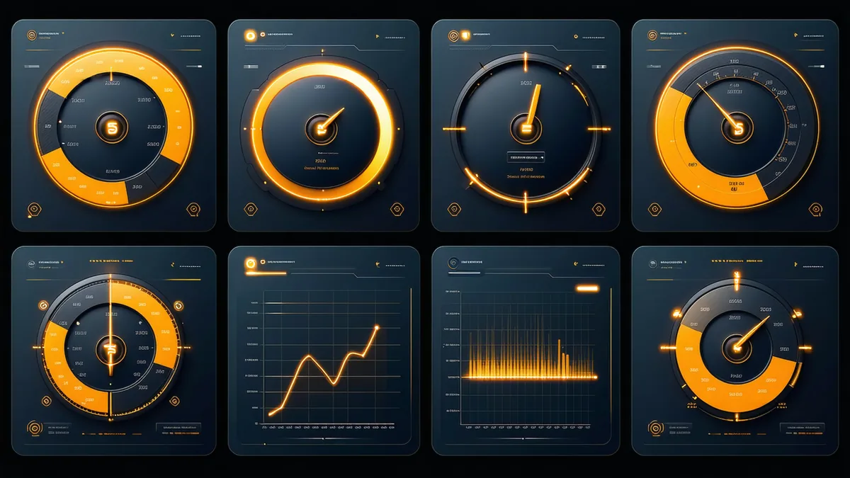 Operations dashboard screen with delivery performance metrics visualized