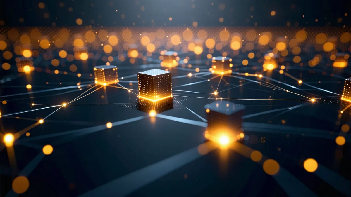 Abstract visualization of software systems connecting via API integrations