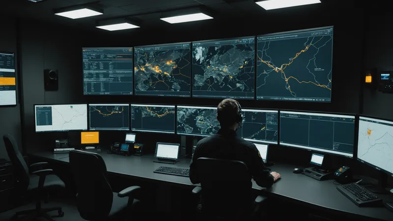 Two computer screens showing different logistics software side by side